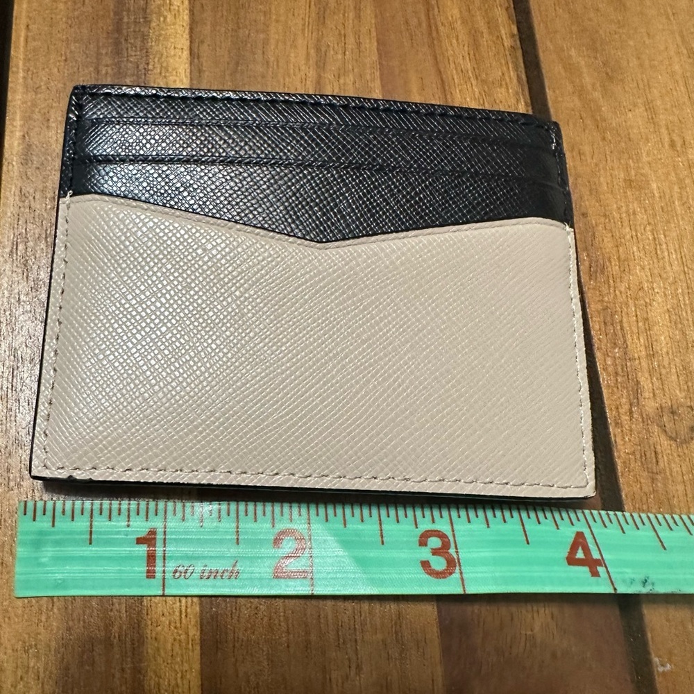 kate spade Black and Cream Leather Card Case - Picture 3 of 4